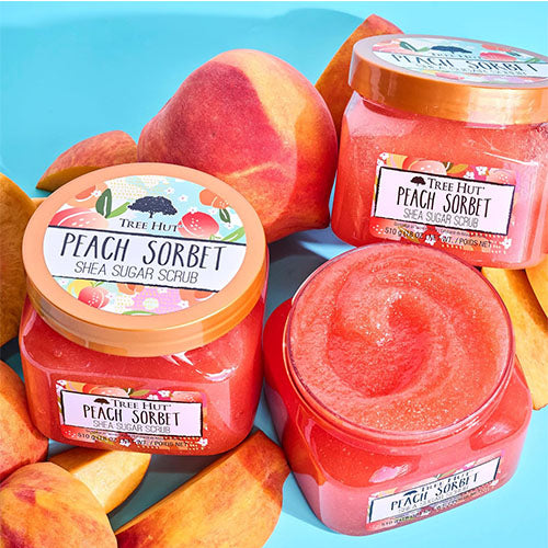 Tree Hut Peach Sorbet Shea Sugar Scrub 18oz