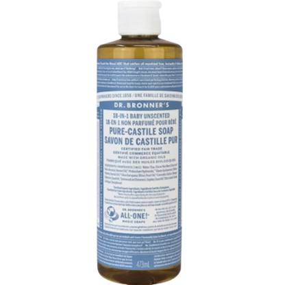 Dr. Bronner's 18-In-1 Pure-Castile Soap Baby Unscented