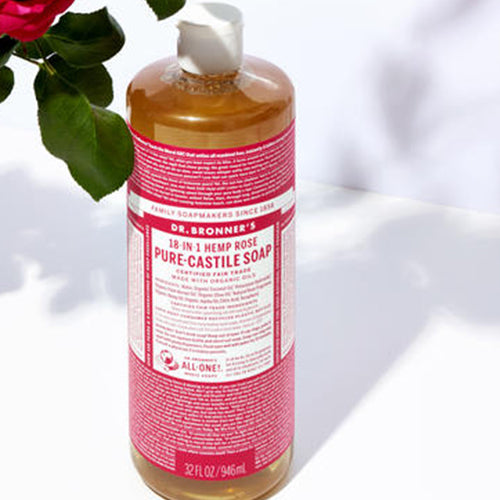 Dr. Bronner's 18-In-1 Pure-Castile Liquid Soap Rose