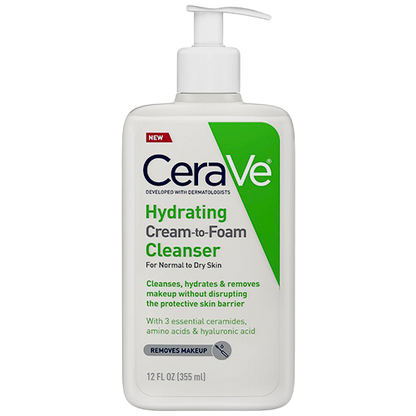 CeraVe® Hydrating Cream-to-Foam Cleanser